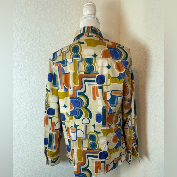 J. MCLAUGHLIN Women’s LG Cotton Long sleeve Button-Up Top Blouse - Picture 3 of 8